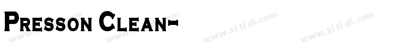 Presson Clean字体转换